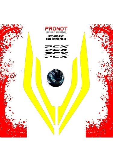 Promot Far Üstü Film Sarı - Honda Pcx 2021-2024