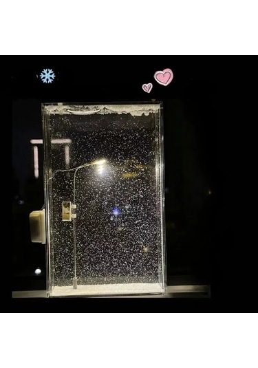 Moveevo Kendin Yap Kar Manzaralı Dekoratif Gece Lambası - Romantik Ve Sanatsal Işık Çok Renkli