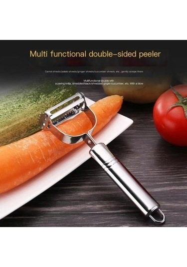 Soyucu Çok Fonksiyonlu Patates Rendesi Aracı - Gümüş Renk Gümüş