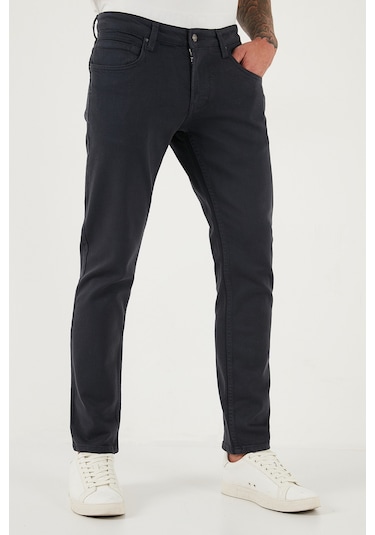 Buratti Pamuklu Regular Fit Normal Bel Boru Paça Jeans Erkek Kot Pantolon 2211C40Parma Antrasit