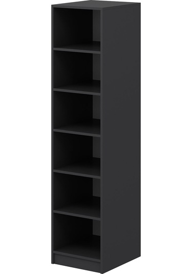 Minar Kale 1 Kapaklı Dolap Mebran Panjur 210cm - Antrasit/antrasit - Raflı Antrasit