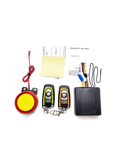 Geeksen 12v Motosiklet Alarm Sistemi - Çift Yönlü Uzaktan Kumandalı, Motor Çalıştırma Özellikli, Aşırı Yük Korumalı