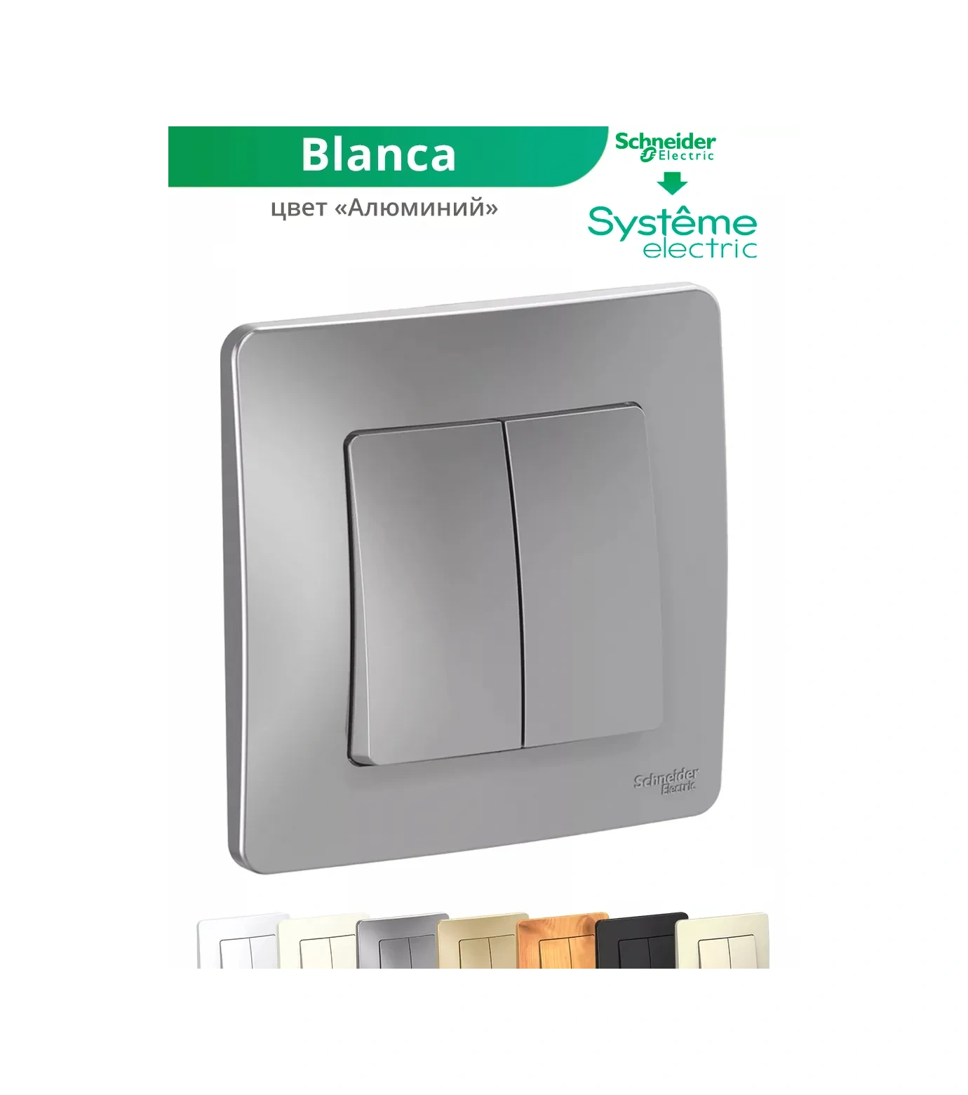 Systeme Electric İçi Mekan Tipi İki Tuşlu Anahtar Blanca Schneider 30394363