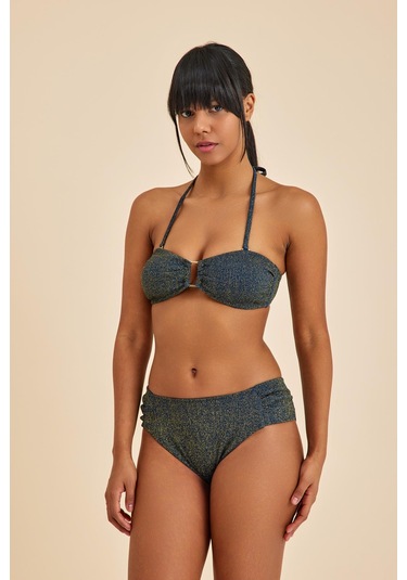 Maldives Lacivert Straplez Boyundan Bağlamalı Pedli Bikini Üst Lacivert