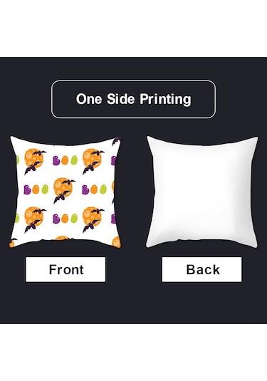 Hfambition Cadılar Bayramı Şık Koltuk Yastık Kılıfı - 45x45cm Yumuşak Şeftali Kadife Diğer