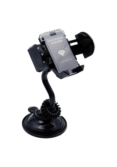 Telefon Tutucu Vantuzlu Ayarlanabilir Telefon Tutucu Numaratörlü Siyah