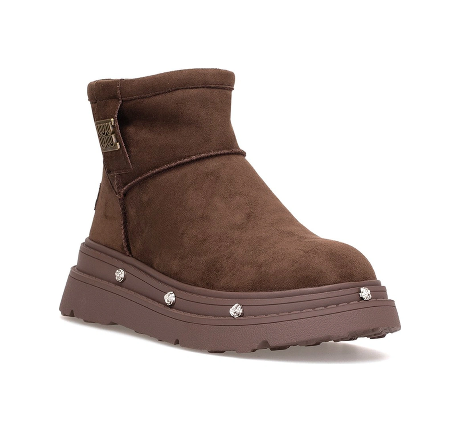 Guja 25k435 Kadın Hakiki Deri Düz Bot Kahverengi Kahverengi