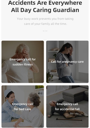 Hangfox Yaşlılar İçin Tuya Sos Acil Çağrı Sistemi - 1 Alıcı + 2 Buton, Wifi Uyarı, Sesli İpucu, Akıllı Hayat App Uyumlu 2.4ghz Wi-fi