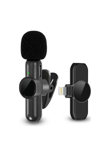 Buffer Type C Uyumlu İphone Dönüştürücülü Kablosuz Yaka Mikrofon