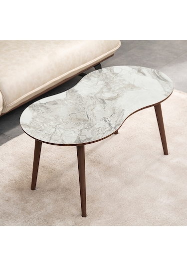 Vovvahome Moon 4lü Mdf Ahşap Zigon Sehpa Ve Orta Sehpa - Beyaz