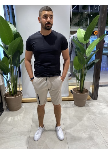 Back Eliesar Elite Cepli Krem Şort Krem