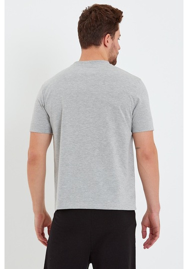 Erkek Run For Fun Cep Detaylı T-shirt Gri Melanj