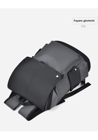 Aurora İşsırtçantası Erkek Sırtçantası Büyük Kapasiteli Koyu Gri Koyu Gri