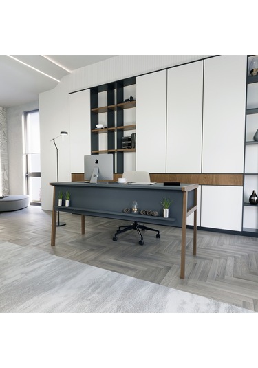 Zenith Ofis Masası Antrasit Ceviz
