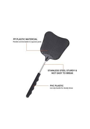 Ulzyvf Ve Sivrisinek Sineklik Sinek Paslanmaz Öldürücü Geri Çubuk Çelik Çekilebilir Uq