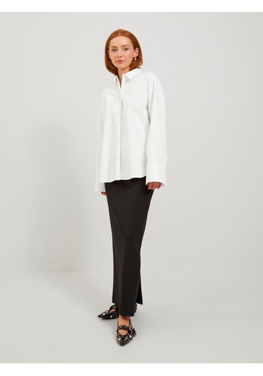 Jjxx Rahat Kesim Beyaz Kadın Gömlek 12246585 Beyaz