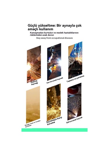 Lazer Korumalı Kaynakçı Gözlükleri, Güçlü Işık Ve Uv Işınlarına Karşı Koruyan Argon Ark Kaynağı Güvenlik Gözlükleri