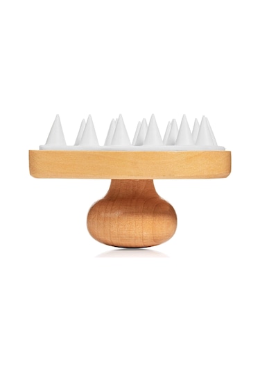 Land Of Myth Yumuşak Dişli Saç Derisi Masaj Şampuan Fırçası-AHŞAP