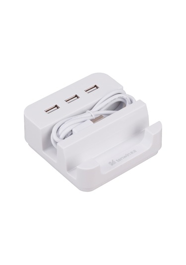 Tenwın 3'ü 1 Arada Usb Şarj İstasyonu Yuvası Çoklu Cihaz Usb Şarj Cihazı Cep Telefonu Tutucu Ev Ofis Kullanımı İçin