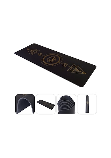 Xtr Fitness Profesyonel Kauçuk Yüzey Kaydırmaz Yoga Matı 5 MM Siyah