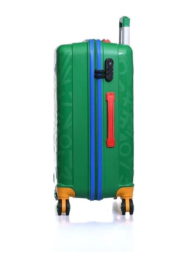 Benetton Orta Boy %100 Polipropilen Kırılmaz Valiz Yeşil Bnt2000 Yeşil