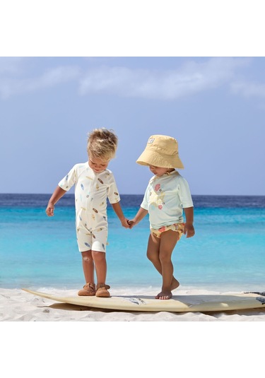 Lassig Flowers Uv Korumalı Kısa Kollu Mayo Tişört Sea Foam