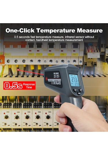 Springsun Km-380ah -50 380 /-58 716 Temassız Kızılötesi Termometre Ir Termometre Elde Taşınabilir Dijital Sıcaklık Ölçer Arka