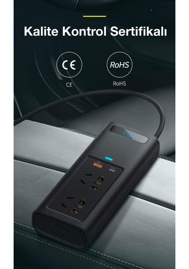 Baseus Power Inverter 150W Ac 220V Araç Içi Çakmak Çevirici Elekt