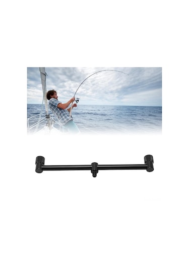 Geeroyoo Siyah Aluminyum Alüminyum Balıkçılık Kamışı Tutucu, Evrensel Dişli Tasarımı, Taşınabilir Enine Çubuk Stant, Deniz Göl Nehir Uygun