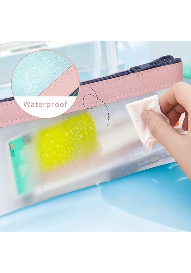 Styles Şeffaf Kalem Kutusu, Basit Moda Kalem Kutusu, Su Geçirmez Taşınabilir Kozmetik Çantası, Yetişkin Kırtasiye Malzemeleri, Kağıt Torba Diğer