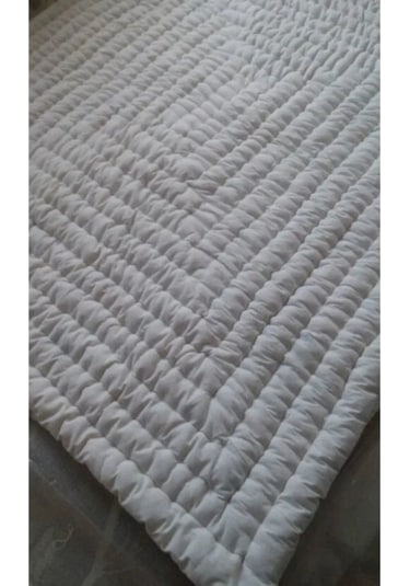 Çift Kişilik %100 Doğal Yün Yorgan El Yapımı El Dikişi Beyaz