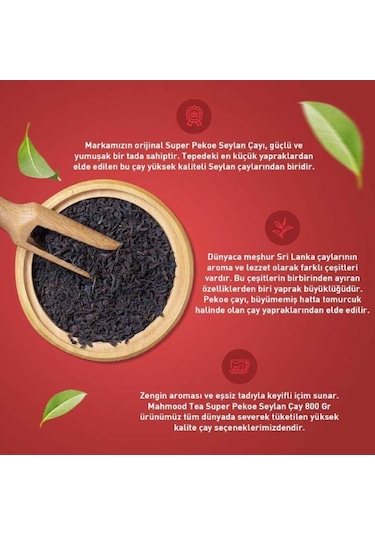 Mahmood Tea Super Pekoe Seylan Çay 800 G