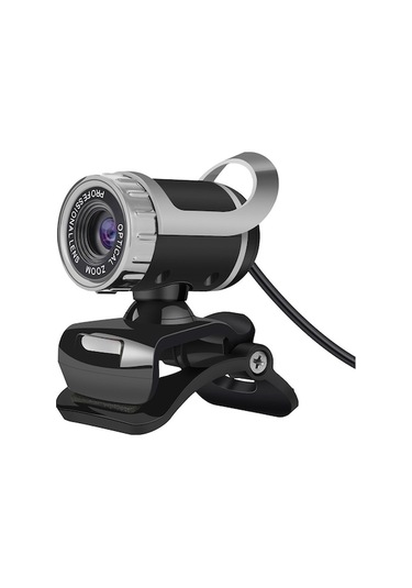 Hxsj Lg-68 Usb Web Kamerası, Harici Mikrofonlu, Kolay Kurulum, Net Görüntü Ve Ses Kalitesi, Siyah+gümüş