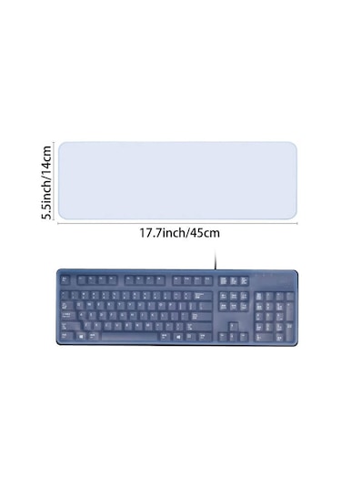 Bilgisayar Pc Klavye Silikon Koruyucu - 45*14Cm