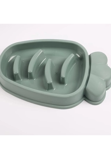 Elmpaly Pembe Kedi Yavaş Yemek Kabı, Kaymaz Tasarım, Dayanıklı Plastik Mama Ve Su Kabı