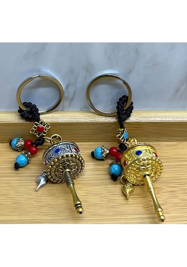 Metal Feng Shui Şans Çarkı Anahtarlık Alk4455