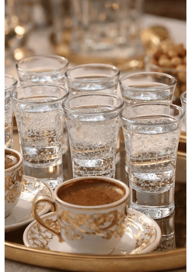 6'lı Cam Kahve Yanı Bardağı - 50cc Shot Bardağı