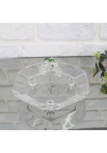 Selim Dekor Grape Altıgen Küçük Sunum Tabağı 18x19 Cm