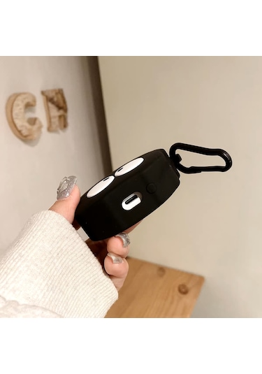 Samsung Galaxy Buds 3 / Galaxy Buds 3 Pro Uyumlu Figürlü Askılı Kılıf Siyah