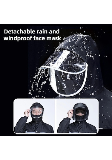 Motosiklet Yağmurluk Rüzgar Geçirmez Yağmur Ceket Yansıtıcı Su