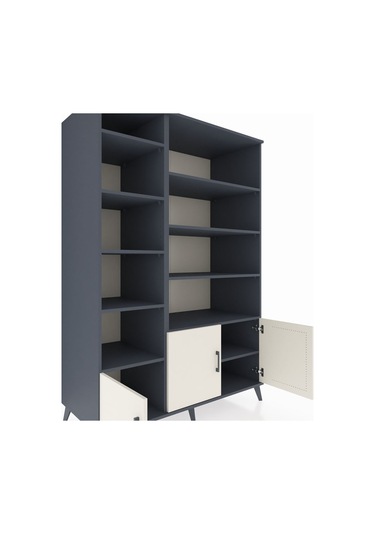 Kronos Dolap 10 Raflı 3 Kapaklı 132x59x195 Antrasit-aytaşı/an... Antrasit