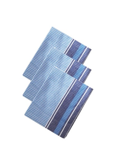 3 Lü Özel Paket Premium Erkek Mendil Seti %100 Pamuk 42x42 Cm Çok Renkli