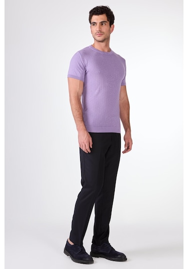 Dufy O Yaka Triko Tshirt Mor