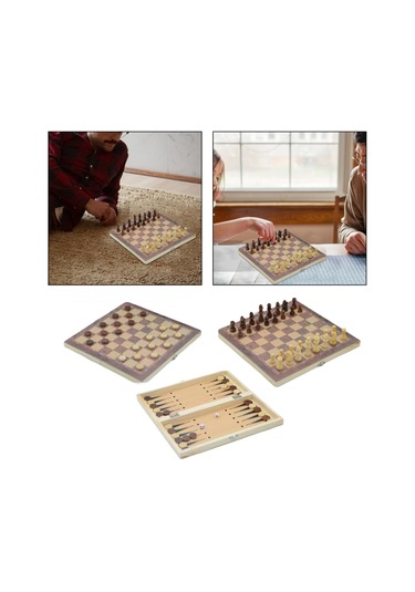 Dolıty Ahşap Satranç Eğitici Oyuncaklar Ev Seyahati Için Oyuncak