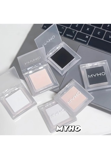 Tek Renkli Mat Beyaz Siyah Göz Farı Vurgulayıcı Makyaj Paleti Su Geçirmez Yüz Light Beige C01