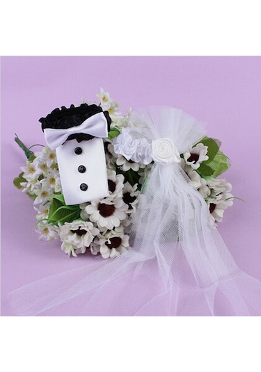 Bir Çift Gelin Ve Damat Elbise Bardakları Dekorasyon Düğün Malzemeleri