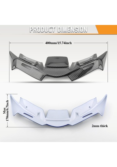 Wezone Yamaha Yzf R15 V4.0 2022+ İçin Abss Motor Radyatör Kanatçıkı - Siyah Mat 400x170mm