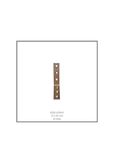 Köşe Gönye, Sac Gönye, 15 X 65 Mm 10 Adet Metalik