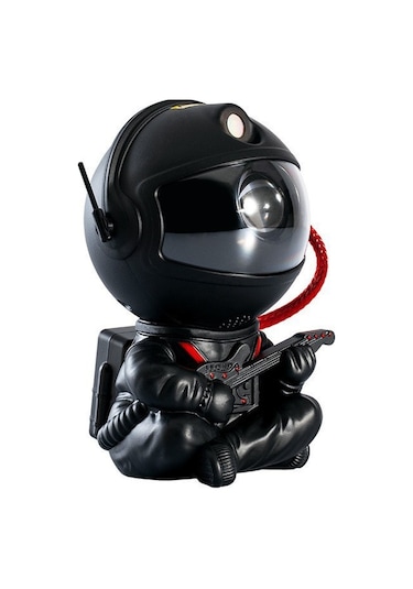 Yifomall Karanlık Odalar İçin 5w Led Astronot Gökkuşağı Işık Projeksiyonu, Konforlu Ev Ambiyanı Oluşturucu Siyah Gitar Desenli Gece Lambası Diğer