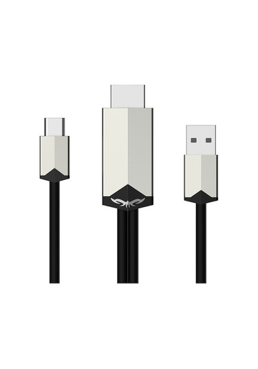 Mirascreen Tc02 Usb-c'den Hdmı'ye 4k Uyumlu Ekran Yansıtma Kablosu, Kolay Kullanım, Gümüş Renk